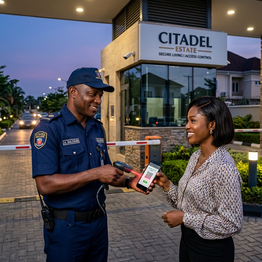 Gate team verifies visitor entry